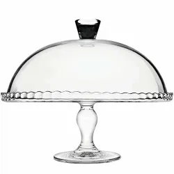 Подставка для торта 32 см h26 см со стеклянной крышкой d 30 см Патиссери Tempered Glass Pasabahce