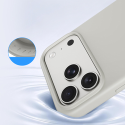 Чехол из шелковистого мягкого силикона серого цвета с MagSafe и подкладкой из микрофибры для iPhone 17 Pro Max и 18 Pro Max, серия Piel Series Liquid Silicone Magnetic от Dux Ducis