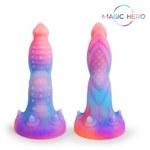 Фаллоимитатор Magic Hero с шипами (19×4,6 см), разноцветный