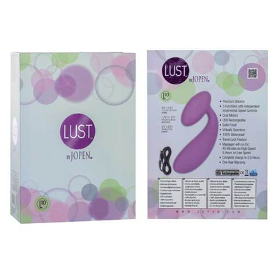 Фиолетовый изогнутый вибратор Lust by JOPEN L10