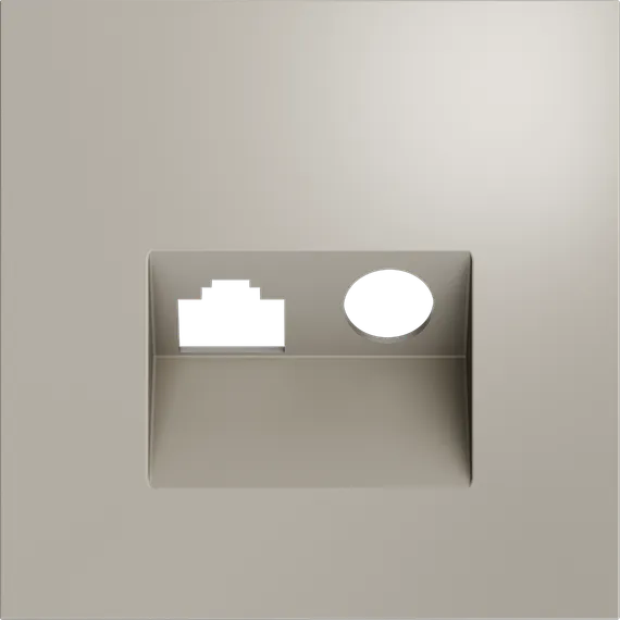 Накладка для розетки TV+RJ45 Voltum S70 Кашемир VLS002703