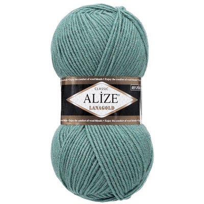 Пряжа Alize (Ализе) Lana Gold / уп.5 мот. по 100 г, 240м, 386 лазурный A