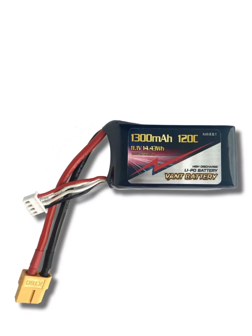 Аккумулятор Vant LiPo 11.1V 1300mAh 120C разъем XT60