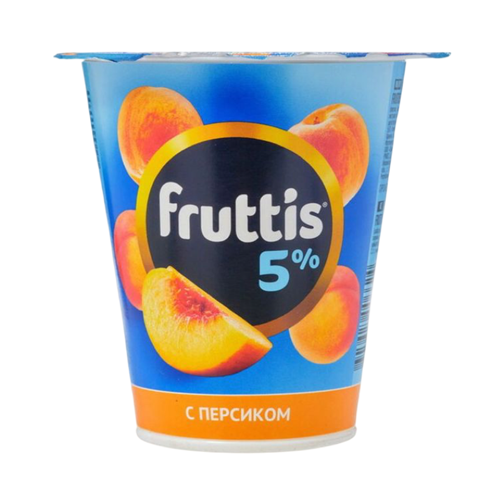 Йогурт Fruttis Cлив.лак Персик 5% 290гр