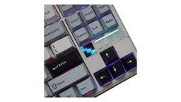 AULA F87 Pro V2 Glacier Blue — переключатели режимов и боковой профиль