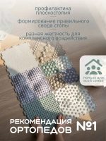 Ортопедический модульный массажный коврик "ОРТОДОН" в серой гамме (6 модулей)