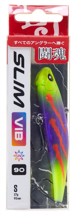 Воблер вертикальный Lucky John Slim VIB S 90, цвет 358