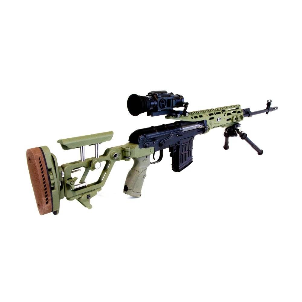 Тактический комплект (приклад, цевье) СВД, Тигр, TG3, алюминий, CNC Guns Custom