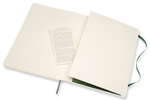 Блокнот Moleskine CLASSIC SOFT 19х25 см, 192стр. в клетку, мягкая обложка, зеленый