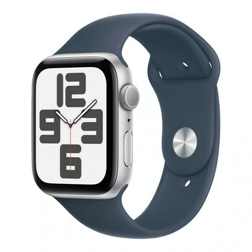Apple Watch SE, 44мм, из алюминия серебристого цвета, спортивный ремешок (2023)