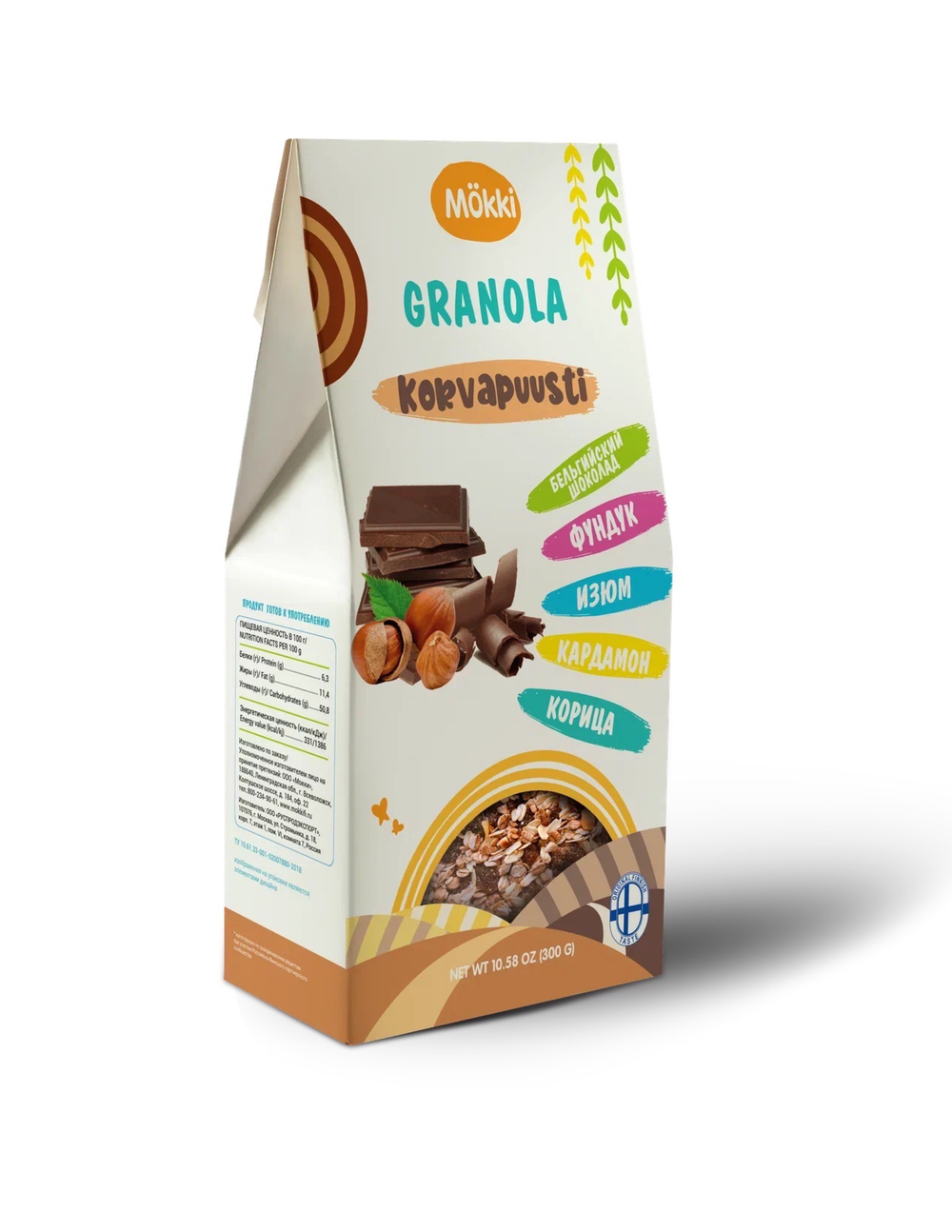 Смесь зерновая хрустящая: «Granola шоколад-орех 300г