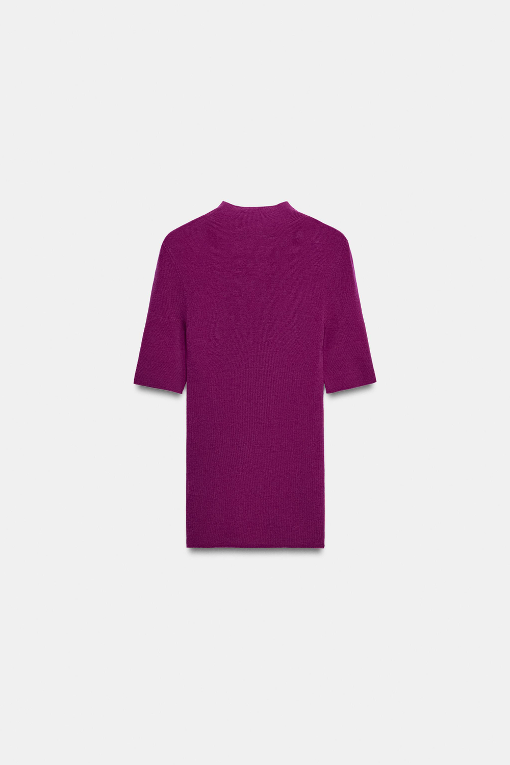 ТОП ИЗ 100% ТОНКОЙ ШЕРСТИ С КОРОТКИМИ РУКАВАМИ — ZARA