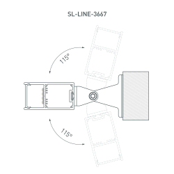 Профиль с экраном SL-LINE-3667-2500 WHITE+OPAL (Arlight, Алюминий) 036303