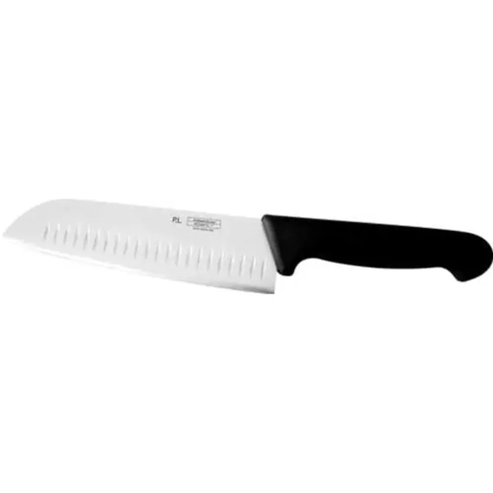 Нож японский поварской Сантоку 17,5 см PRO-Line черная ручка P.L. Proff Cuisine