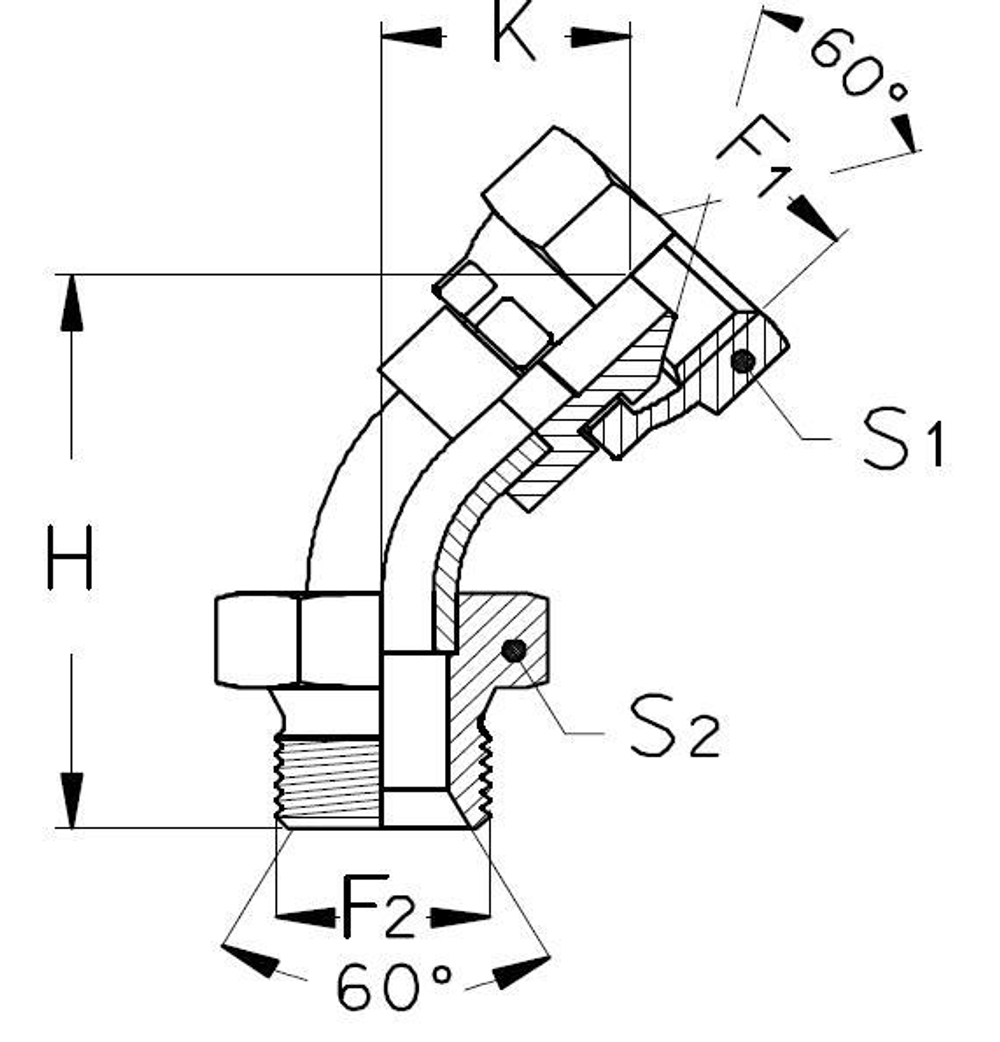 Соединение PF45 BSP 1/2"