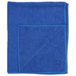Тряпки для мытья пола, 3 шт., микрофибра, 50х60 см, синие, 260 г/м2, ЛЮБАША "ПЛЮС", 603944
