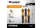 Биты с магнитным ограничителем RAGE PH2 x 50 мм 3 шт для ДСП гипсокартона 554199
