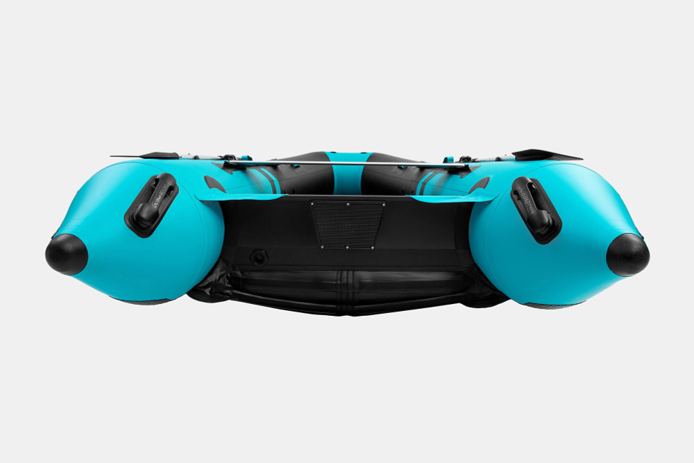 Лодка ПВХ Gladiator E380PRO НДНД черно-бирюзовый
