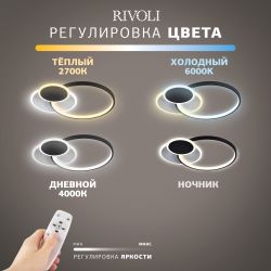 Светильник потолочный светодиодный Rivoli Julia 6080-108 с пультом 80 Вт 4000К - 6000К LED модерн | Rivoli