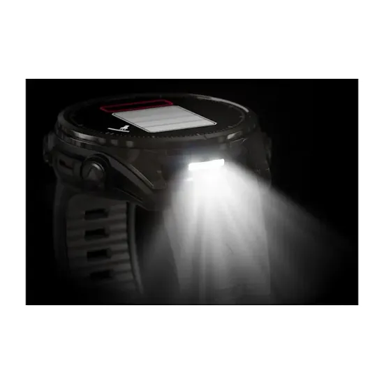 Мультиспортивные GPS часы Garmin Fenix 8S (43 mm) AMOLED, Sapphire Carbon Gray DLC Titanium with Black/Pebble Gray Silicone 010-02903-21