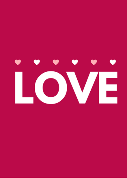 Открытка А6 LOVE минимализм