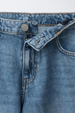 ZARA ДЖИНСЫ BAGGY RELAXED, СИНИЙ