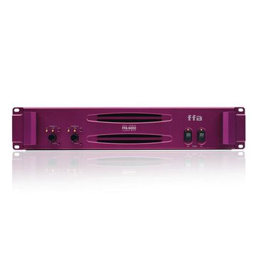 FUNKTION‑ONE FFA‑6000 двухканальный усилитель мощности (класс D), 2 × 1000 Вт (8 Ом), 2 × 1800 Вт (4 Ом), 2 × 3000 Вт (2 Ом).