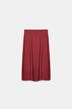 ZARA ЮБКА МИДИ — ZW COLLECTION, БУРГУНДИ