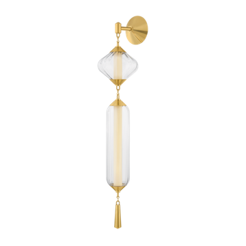 Corbett Fiorello Wall Sconce, 20 cm, Vintage Polished Brass