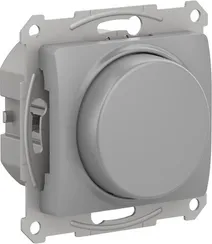 Светорегулятор поворотно-нажимной, 315 Вт Systeme Electric Glossa Алюминий GSL000330