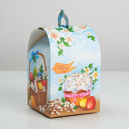 Коробка складная «Вкусный Кулич», 16,5 × 14,5 × 21 см 2678929