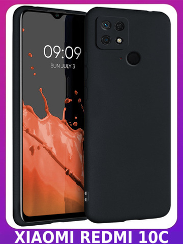 Мягкий Soft Touch чехол из силикона для XIAMI REDMI 10C с бархатной подкладкой
