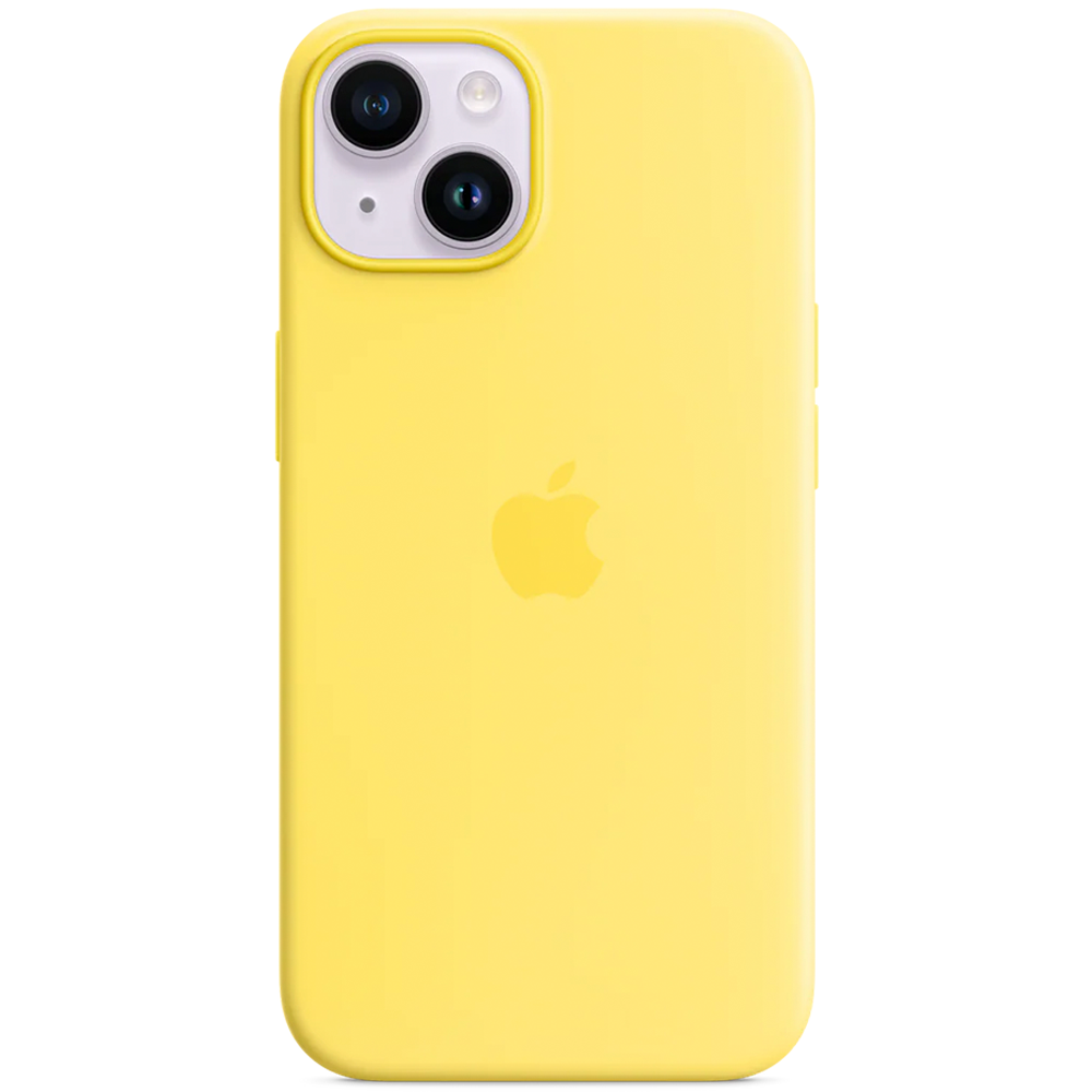 Силиконовый чехол с поддержкой MagSafe Apple Silicone Case для iPhone 14, Canary Yellow (Канареечный)