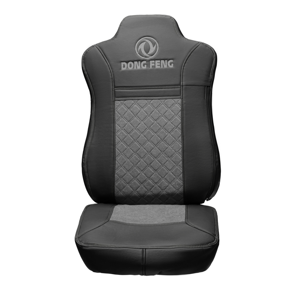 Чехлы DONGFENG GX (экокожа, черный, серая вставка)