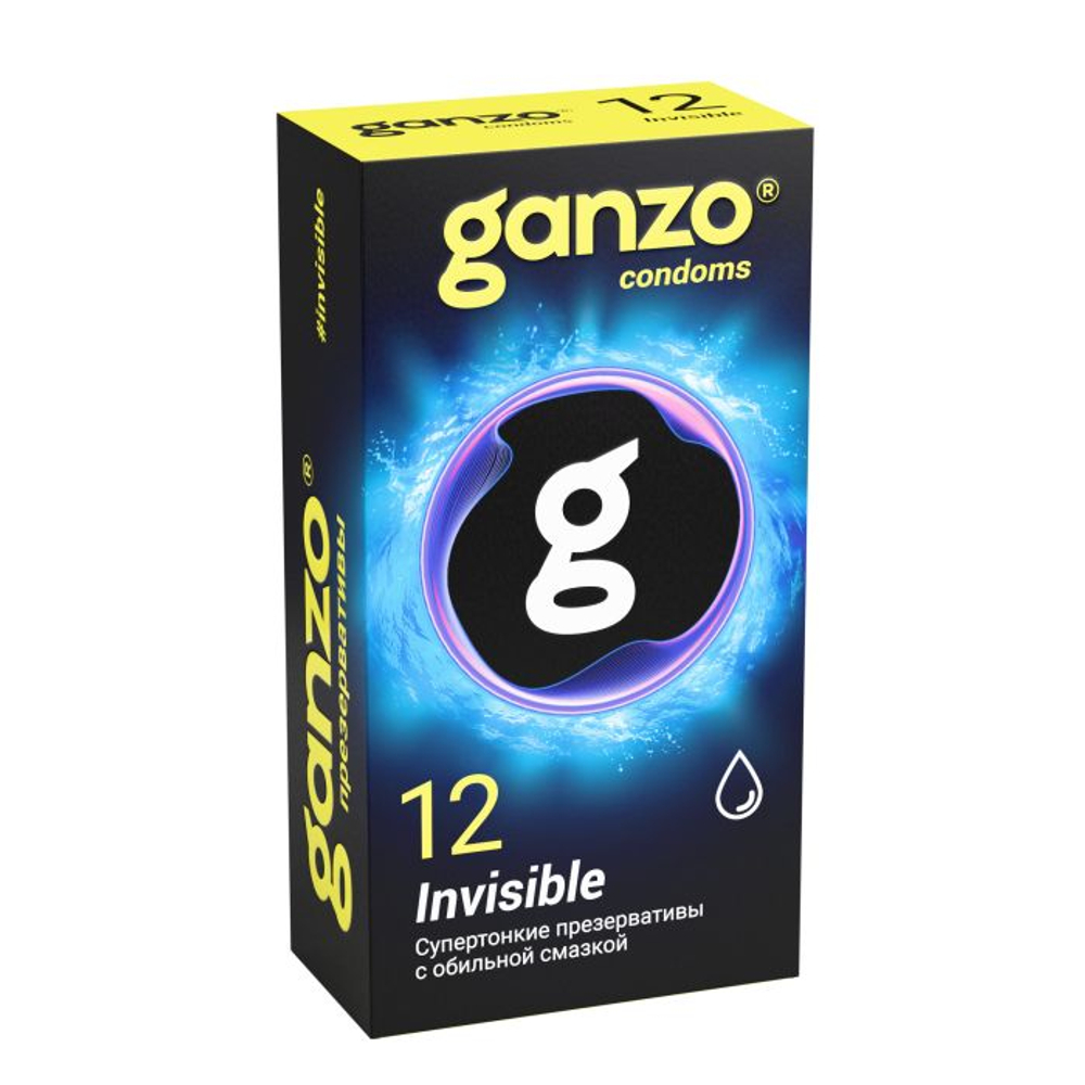 Презервативы GANZO Invisible гладкие супертонкие с доп.смазкой №12 SRO 7515GZ
