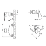 СМЕСИТЕЛЬ ДЛЯ ВАННОЙ КОМНАТЫ ДЛЯ ДУША BRAVAT LOOP F9124182CP-01-RUS
