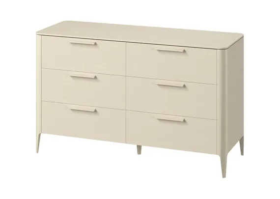 Комод Type oak 6 ящиков ширина 170 см (молочный)