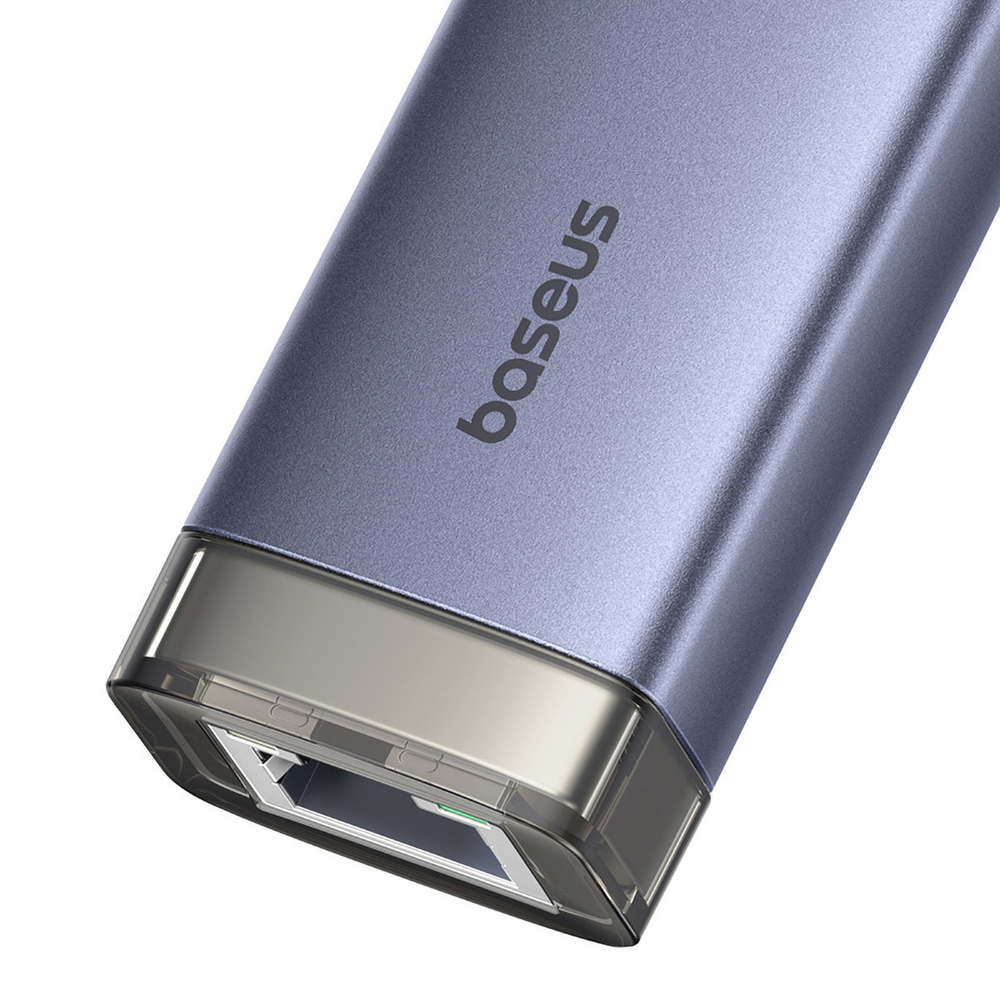 USB-C/USB-A Хаб Baseus UltraJoy 4-Port AIR (3xUSB3.0 + RJ45 + USB-C5V)