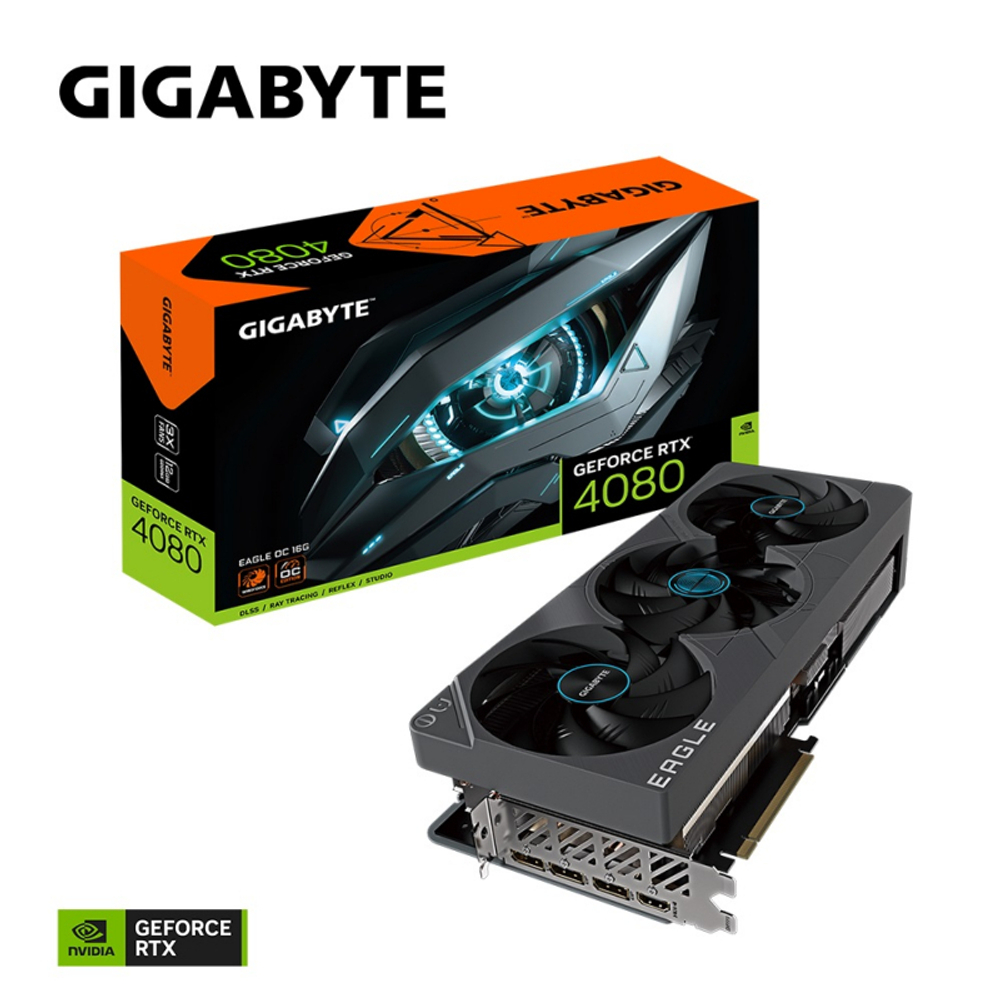 Видеокарта RTX4080 16384Mb Gigabyte PCI-E 4.0 (GV-N4080EAGLE OC-16GD) RTL