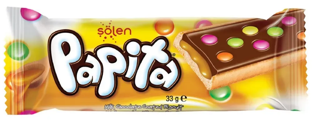 Печенье Papita Caramel в мол шок с карамелью и с сахарным драже 33 г