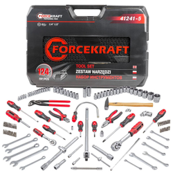 Набор инструментов 124пр. 1/4'', 1/2''(6гр.)(4-32мм) FORCEKRAFT FK-41241-5