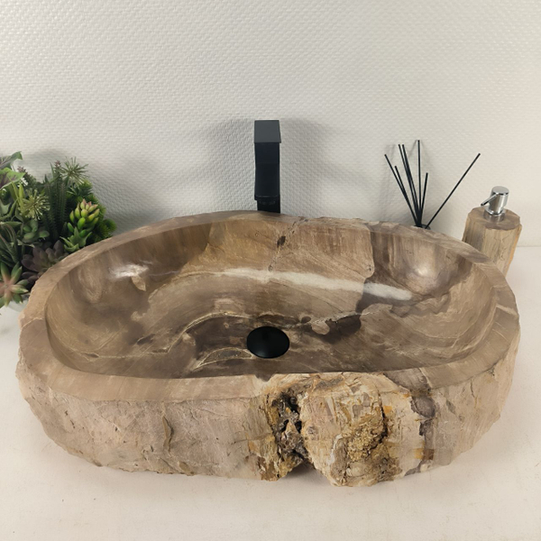 Раковина из окаменелого дерева OD-64656 70x45x15 из натурального камня