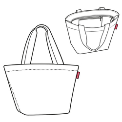 Сумка shopper m diamonds rouge