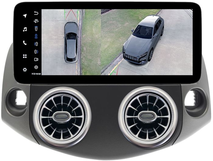 Магнитола для Toyota RAV4 3 2005-2012, Vanguard (рамка LUX 2) - Teyes LUX ONE 360 монитор 12.3", Android 10, Быстрая, CarPlay, 4G SIM-слот, 4 камеры в комплекте