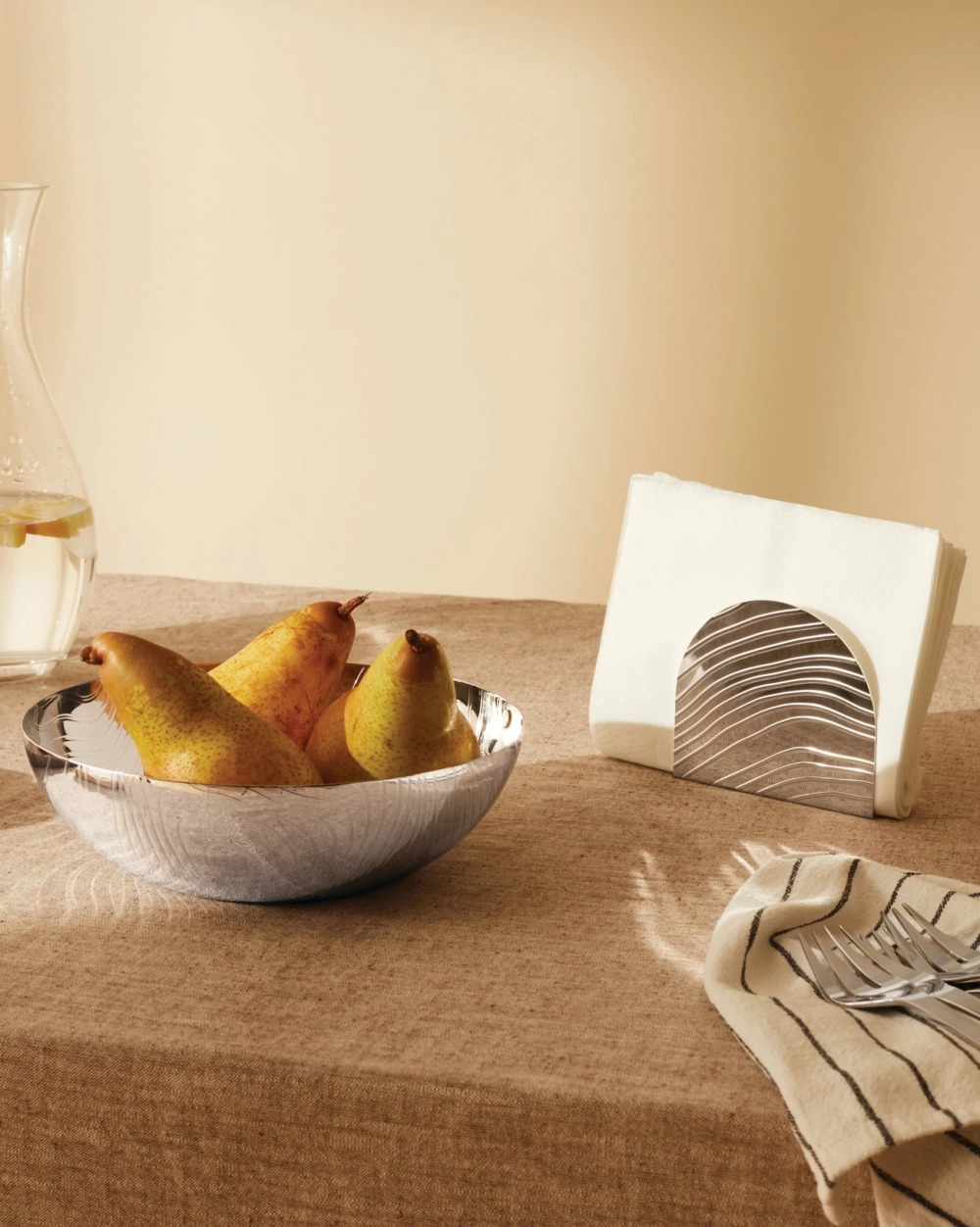Alessi Салфетница из шпона коричневая PU08 BR