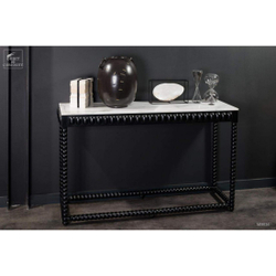 Консоль Black console white marble Консоль Objet de Curiosite Черный / Белый