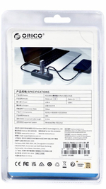 USB хаб Orico PW4U-U3-015-BK-BP USB3.0x4 черный