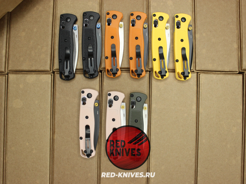 Нож Benchmade 533 Bugout Mini - розовый нейлон, клинок сатин RK/Н22