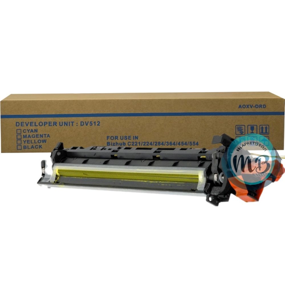 Блок проявки WBox, аналог Konica Minolta DV-512Y для Bizhub 224/284/364/454 Yellow