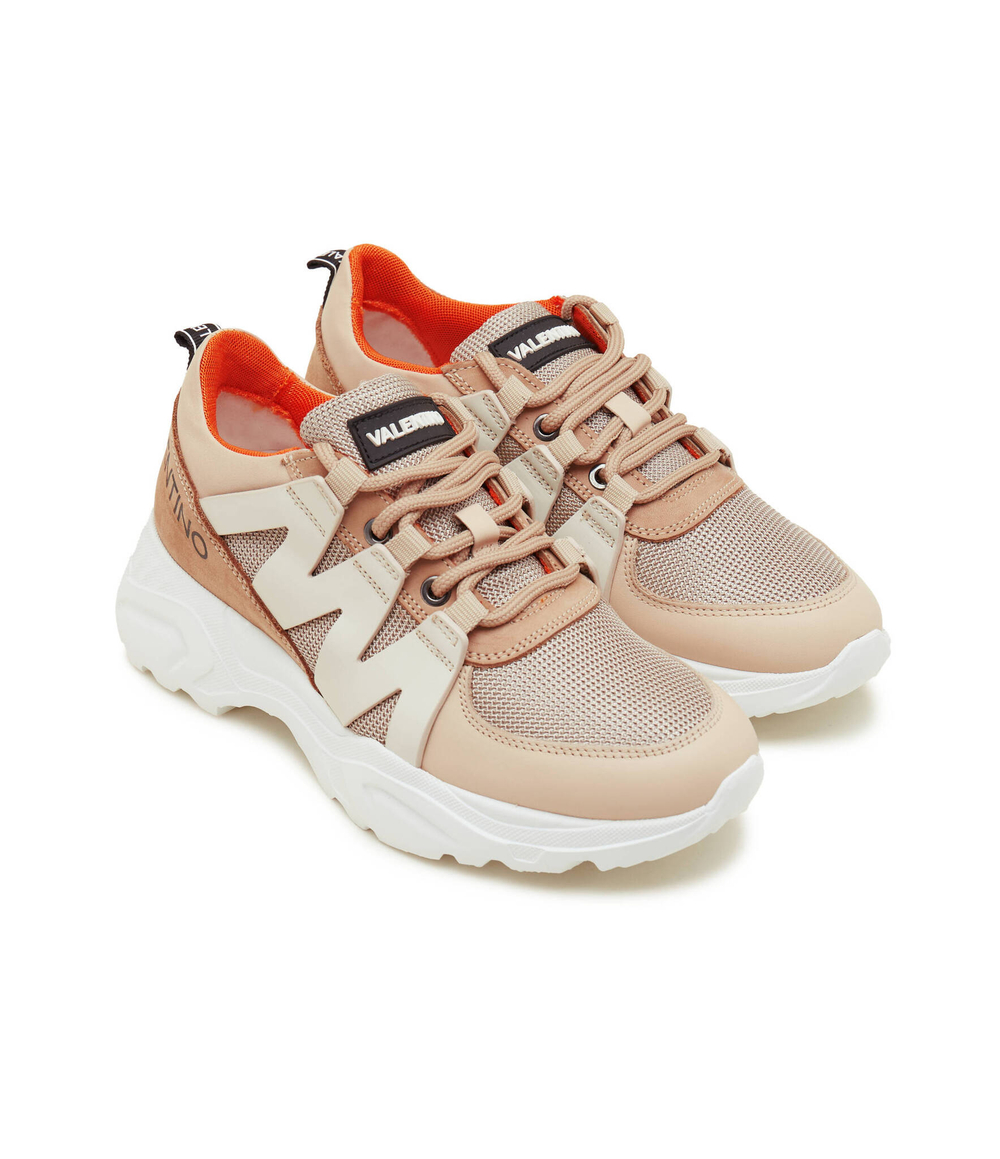 Кожаные кроссовки Valentino - бежевый(95N0803TEX)